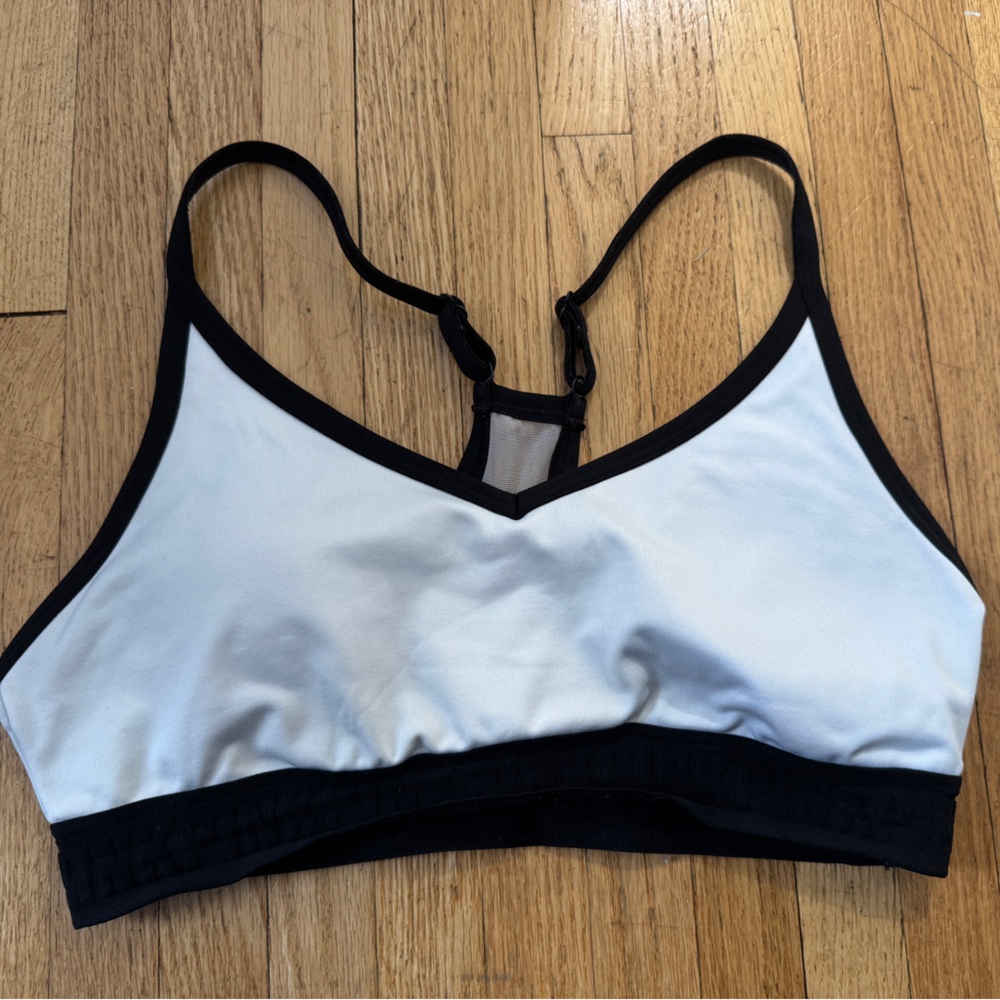 PINK Victoria's Secret Black and White sports bra